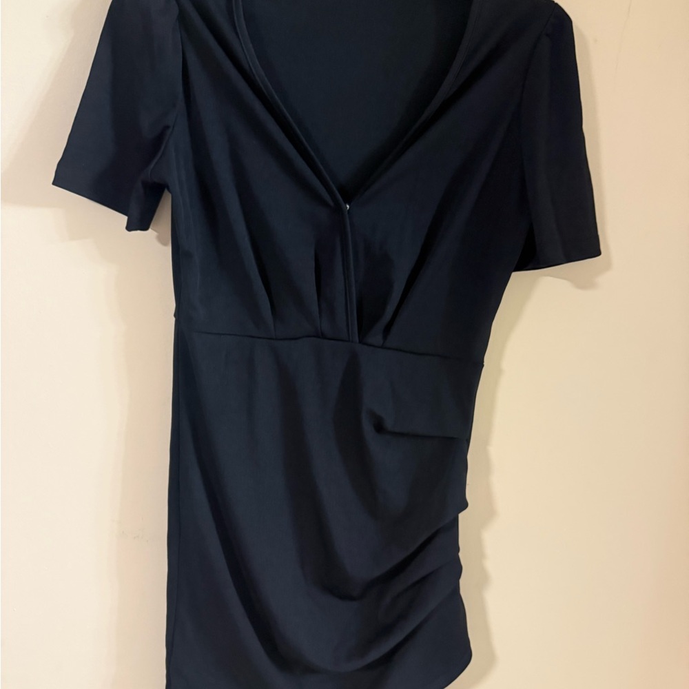 LYANER Women's Saze S  Black  Elegant  Short Sleeve Dress…431